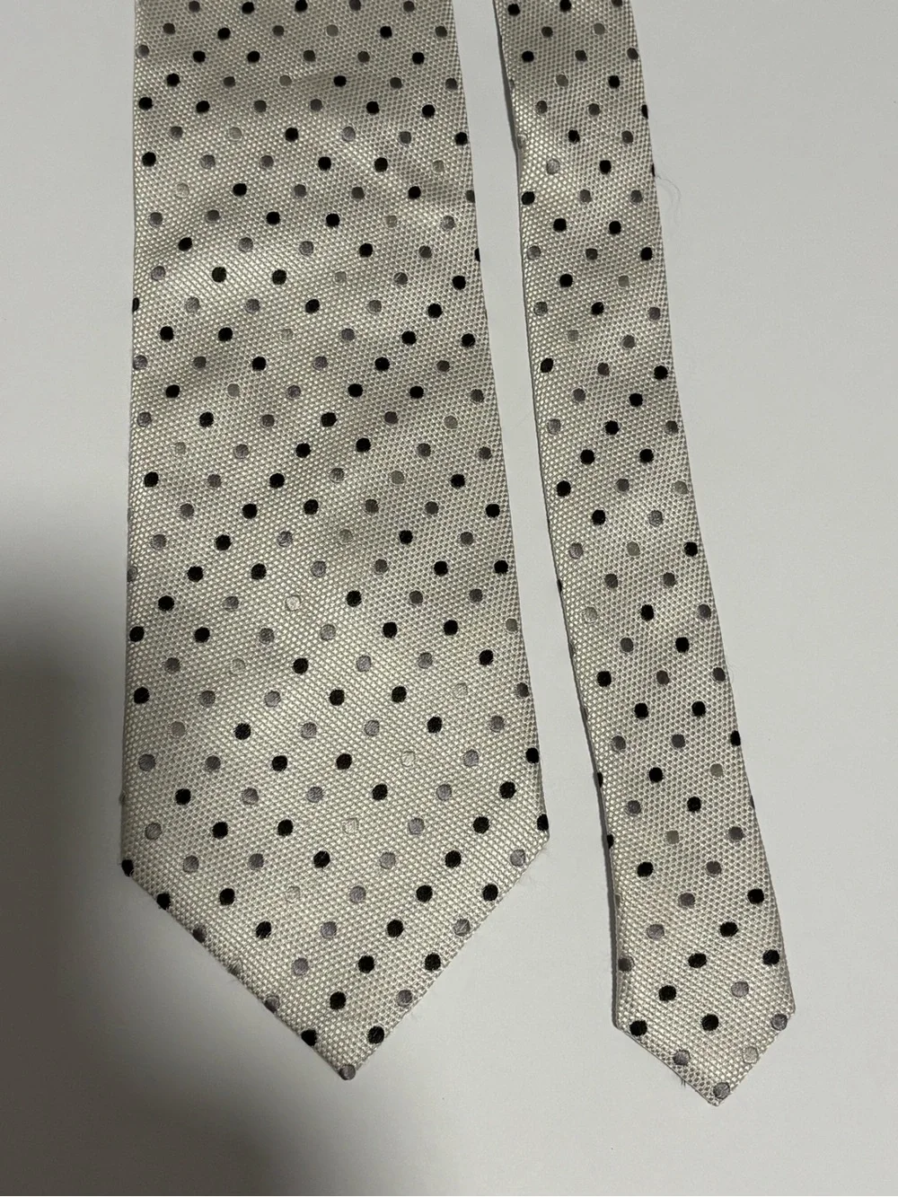 Silver Polka Dot Men's Tie